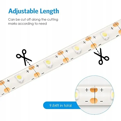 AMIR Solar LED Strip Buiten 3m 180 LED Warmwit IP65 Zelfklevend — foto 5