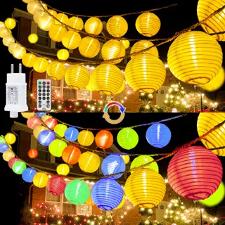STARRYEVER LED Lampionnen 20M 80 LED 11 Modi Afstandsbediening — miniatuur 1