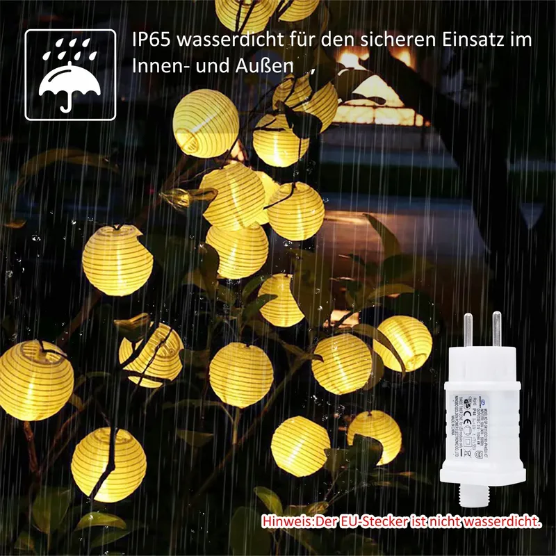 STARRYEVER LED Lampionnen 20M 80 LED 11 Modi Afstandsbediening — foto 5