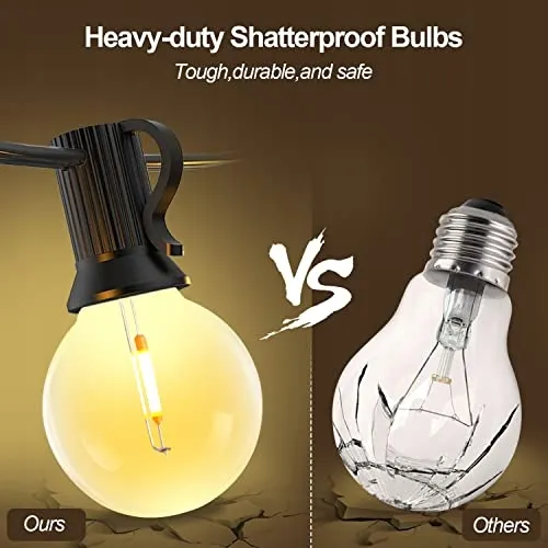 LED Lichtsnoer Buiten 30M 52 Lampen IP44 Waterdicht Terras Tuin — foto 4