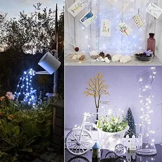 OREUNIK Solar Lichtketting 2x12M 240LED Waterdicht Warmwit — miniatuur 5