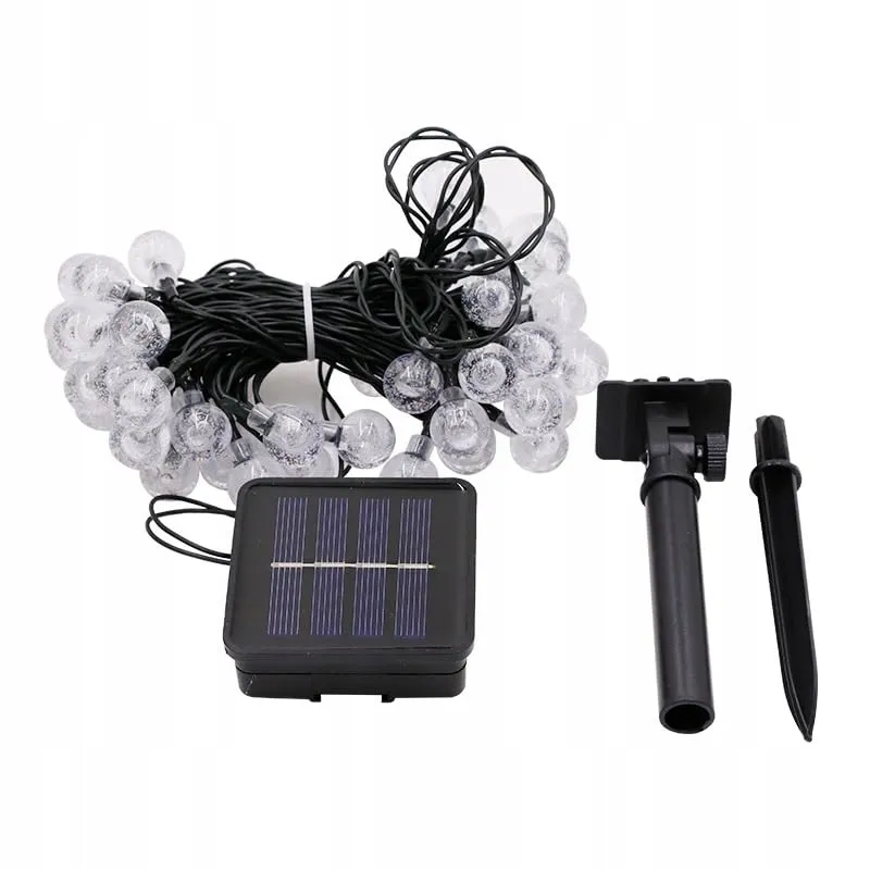 MAFITI Solar Lichtketting 12M 66 Kristallen Bollen 8 Modi IP65 — foto 9