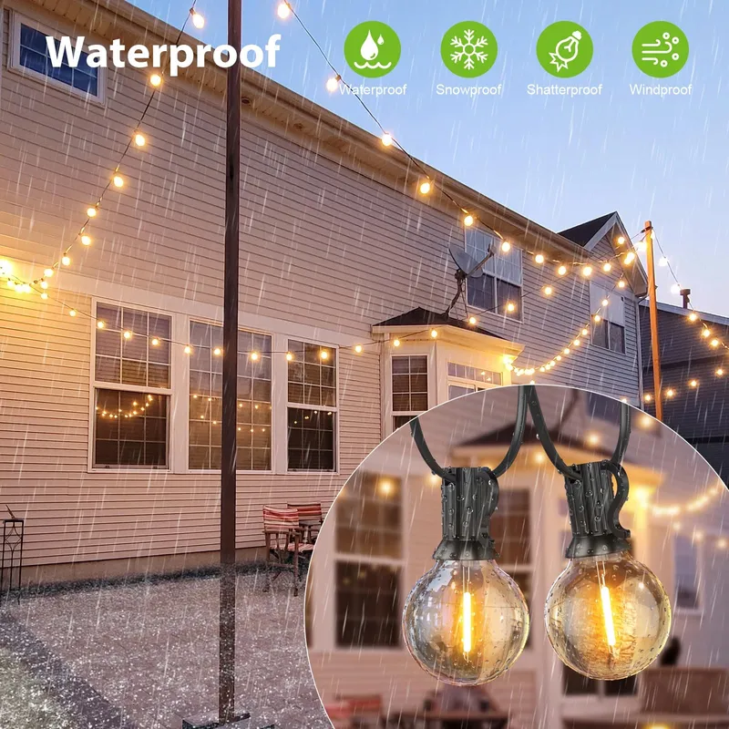LED Lichtketting Buiten 45,7M Kerst Party Tuin Terras — foto 3