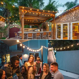 LED Lichtketting Buiten 45,7M Kerst Party Tuin Terras — miniatuur 6