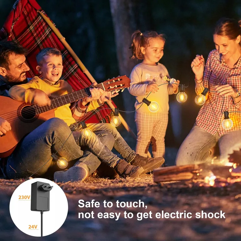 LED Lichtketting Buiten 15M 25+1 G40 Waterdicht 24V Tuin Feest — foto 2