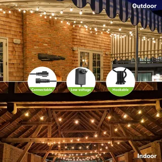 LED Lichtketting Buiten 15M 25+1 G40 Waterdicht 24V Tuin Feest — miniatuur 5