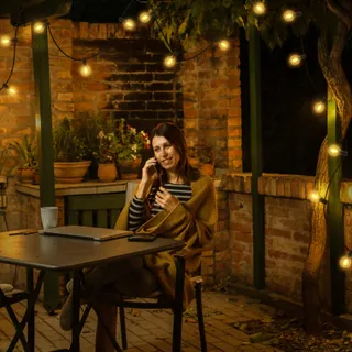 GLUROO LED Lichtsnoer Buiten 45M 75 Lampen Warm Wit Waterdicht — miniatuur 9