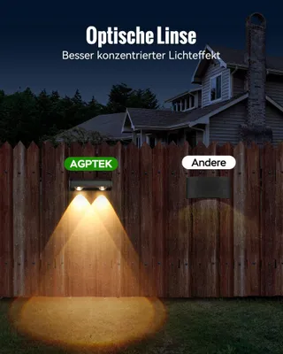 AGPTEK Solar Tuinverlichting RGB 5 Standen 8 Kleuren IP65 4x — miniatuur 2