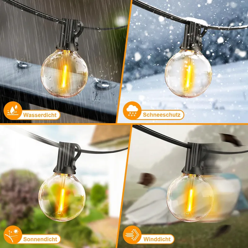 LIGHT-BRIGHTLY Waterdichte LED Lichtketting Bollen 30M Dimbaar — foto 1