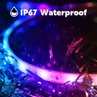 MIWATT Solar LED Strip 5M RGB IP67 Waterdicht Buiten — miniatuur 3