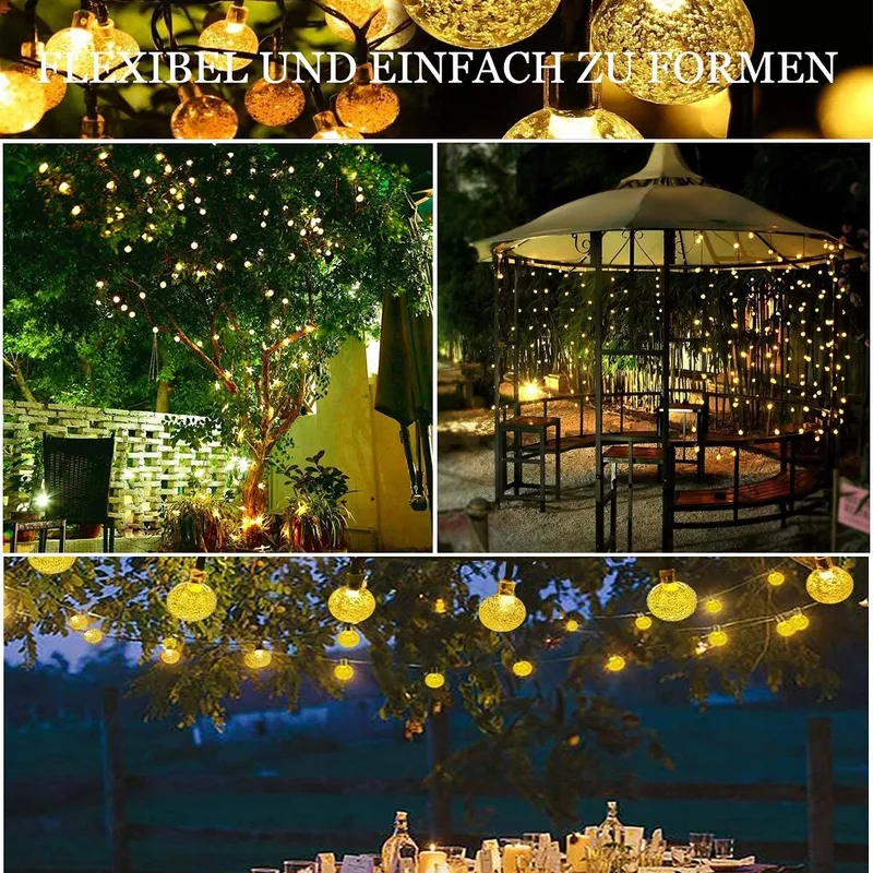 LEZONIC Solar Lamp 50 LED 23ft 8 Standen Waterdicht Voor Tuin — foto 2