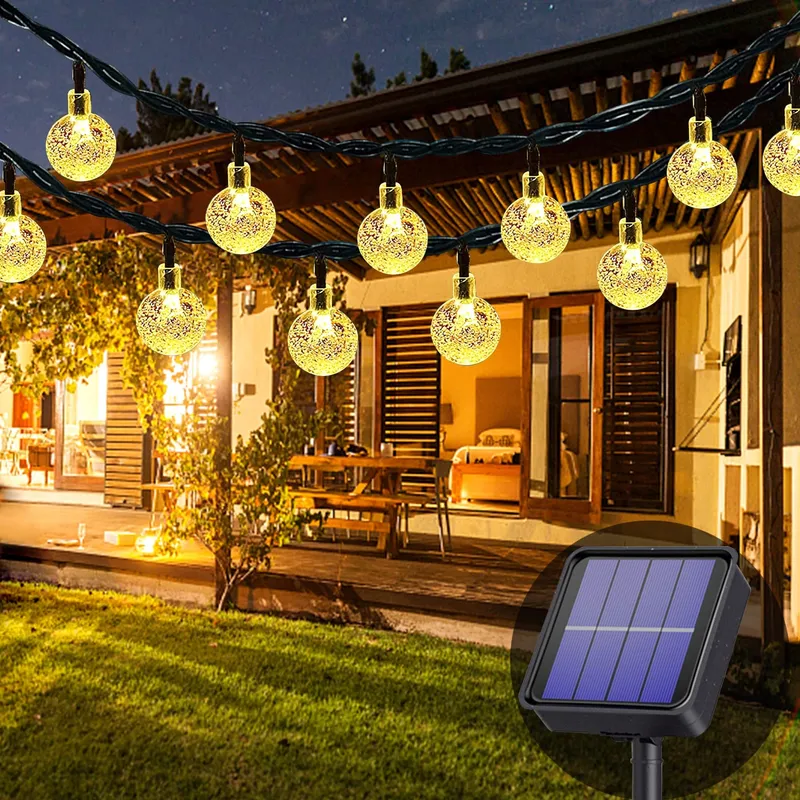 LEZONIC Solar Lamp 50 LED 23ft 8 Standen Waterdicht Voor Tuin — foto 1