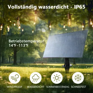ZOTOYI Solar Tuinverlichting 15M IP65 24+2 LED Waterdicht — miniatuur 3