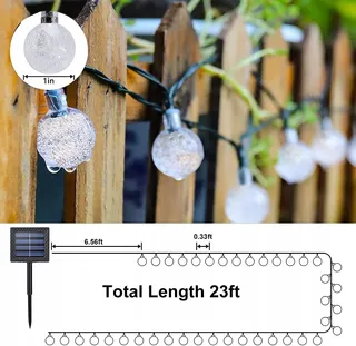 Solar Lichtketting Buiten 8 Modi 30 LED 7m Tuin — miniatuur 5
