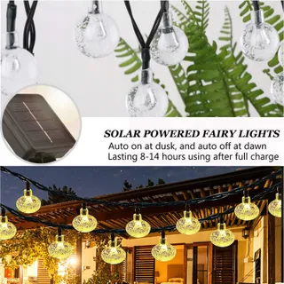 Solar Lichtketting Buiten 8 Modi 30 LED 7m Tuin — miniatuur 3