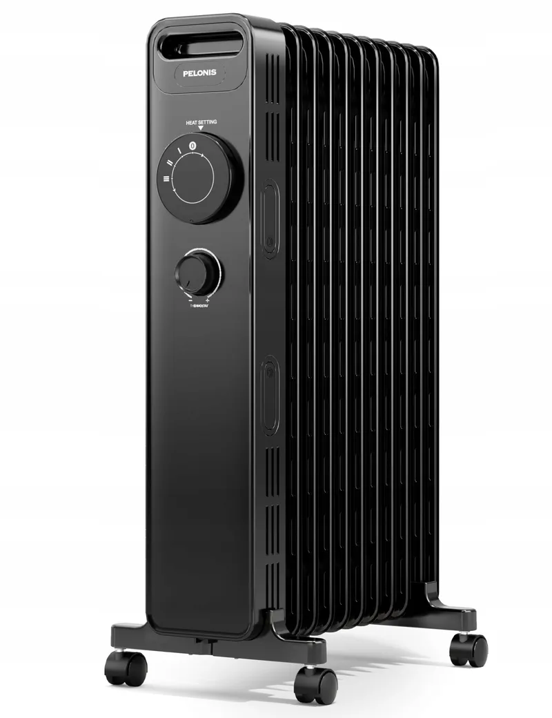 PELONIS Oliegevulde Radiator met Thermostaat en Kantelbeveiliging — foto 1