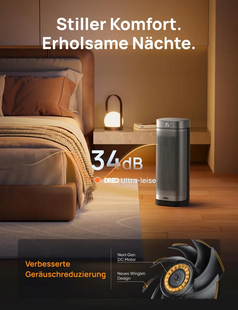 DREO Elektrische Kachel 16 Inch Energiezuinig Thermostaat Stil — foto 4