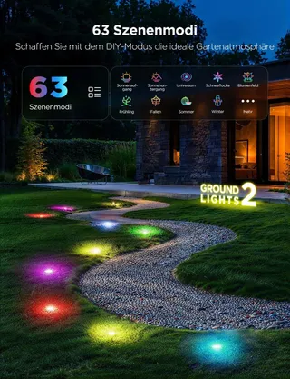 GOVEE Padverlichting Buiten IP67 RGBIC App-Bediening 15M — miniatuur 2