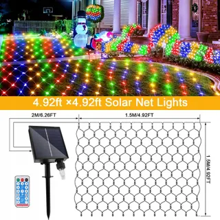 GHONLZIN Solar Lichtnet 8 Standen Waterdicht 1,5M — miniatuur 7