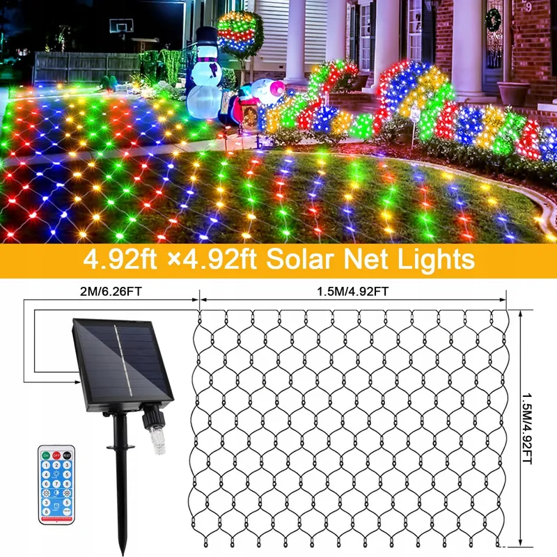 GHONLZIN Solar Lichtnet 8 Standen Waterdicht 1,5M — foto 7