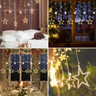 Lichtketting Gordijn Sterren Decoratief 138 LED 25m — miniatuur 4