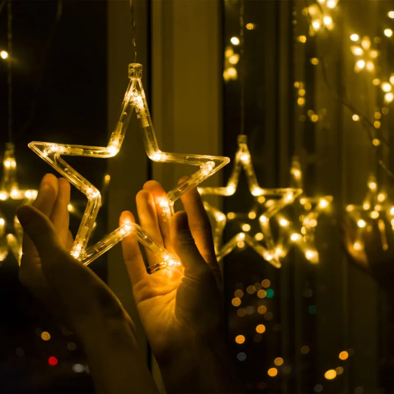 Lichtketting Gordijn Sterren Decoratief 138 LED 25m — foto 3