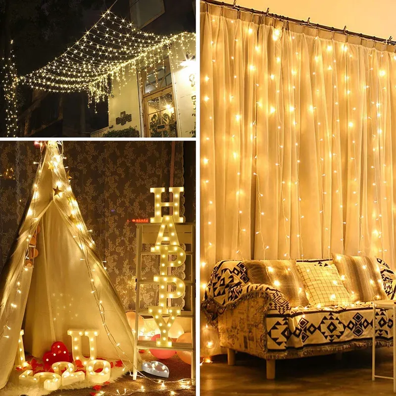 IMAGE LED Lichtgordijn 6x3m 600 LED 8 Modi Decoratie — foto 3