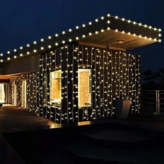 IMAGE LED Lichtgordijn 6x3m 600 LED 8 Modi Decoratie — miniatuur 2