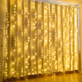 IMAGE LED Lichtgordijn 6x3m 600 LED 8 Modi Decoratie — miniatuur 5