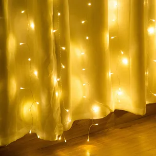 IMAGE LED Lichtgordijn 6x3m 600 LED 8 Modi Decoratie — miniatuur 4