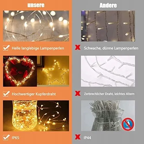 SUNLISKY LED Lichtgordijn Waterdicht 3x3m 300LED — foto 3