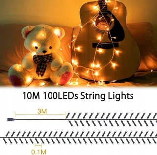 ELEGEAR Kerstverlichting Waterdicht 10M 100 LED IP44 8 Modi — miniatuur 7