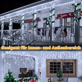 OLLNY LED Lichtsnoer Buiten 15M 594 LED Afstandsbediening 8 Modi — miniatuur 8