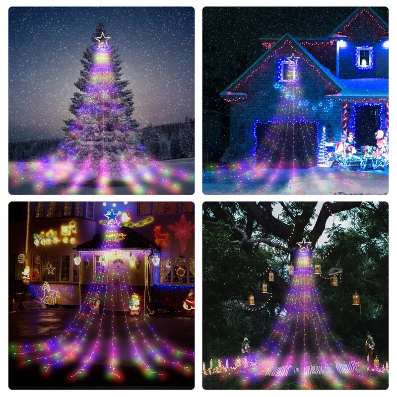 HOSPAOP LED Lichtsnoer Buiten Kerst 8 Modi Multikleur 320 LED — foto 7