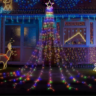 HOSPAOP LED Lichtsnoer Buiten Kerst 8 Modi Multikleur 320 LED — miniatuur 5