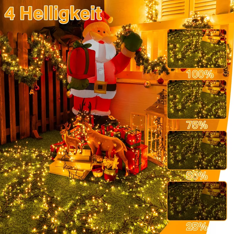 OLLNY Lichtketting Buiten Waterdicht 6M 400LED — foto 5