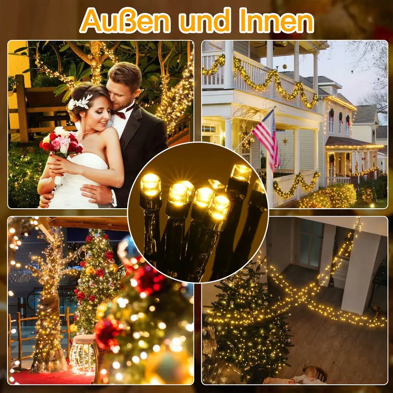 OLLNY Lichtketting Buiten Waterdicht 6M 400LED — foto 7