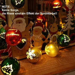 QEDERTEK Kerstverlichting Ballen 4M Batterij Timer 8 Modi — miniatuur 2