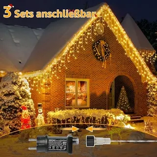 OLLNY Waterdichte Kerstverlichting 8 Standen 3,5M 352 LED — miniatuur 9