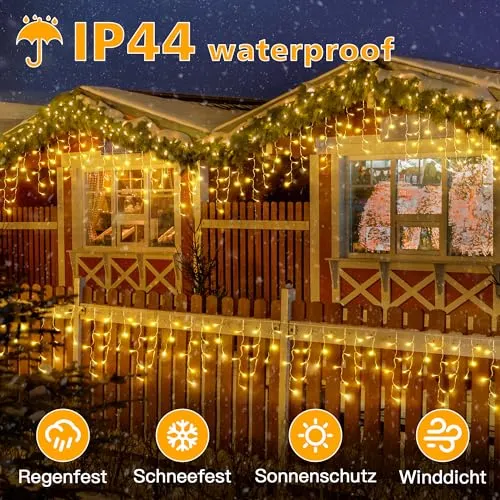 OLLNY Waterdichte Kerstverlichting 8 Standen 3,5M 352 LED — foto 11