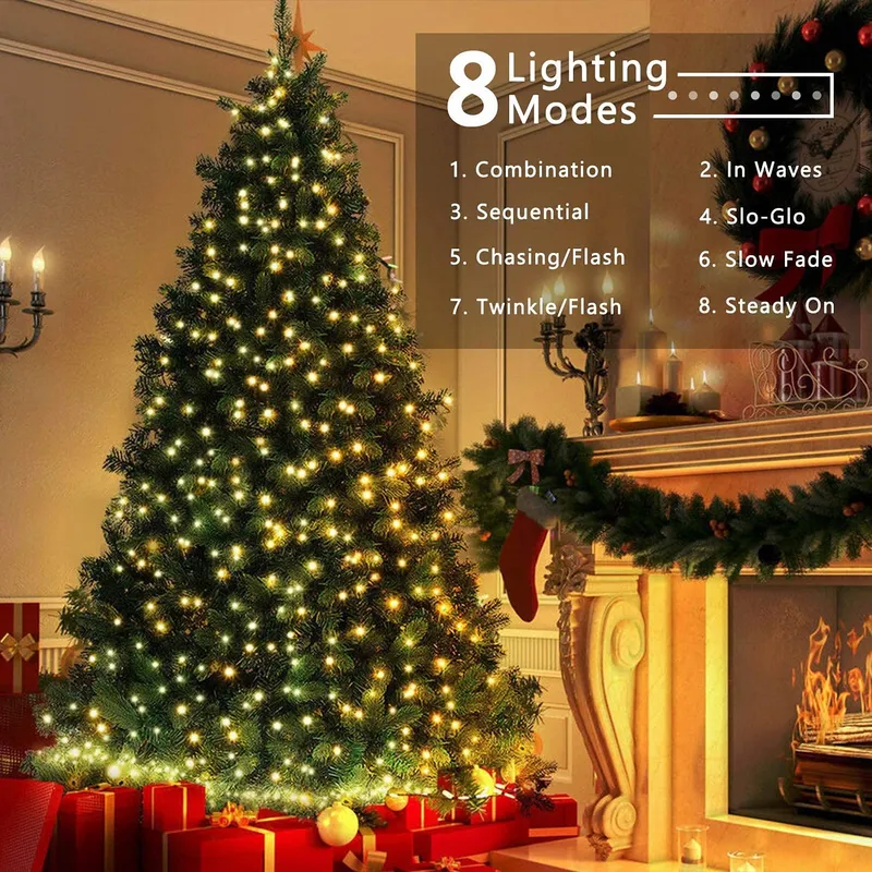 BRIZLABS Kerstverlichting Waterdicht 100M 1000LED Warm Wit — foto 2