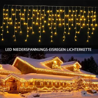 LICHTERKETTE Lichtgordijn 15m 600 LED IP44 Timer Warmwit — miniatuur 2