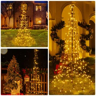 OLLNY Kerstboom Lichtketting 234 LED 18m 8 Modi IP44 Waterdicht — miniatuur 7