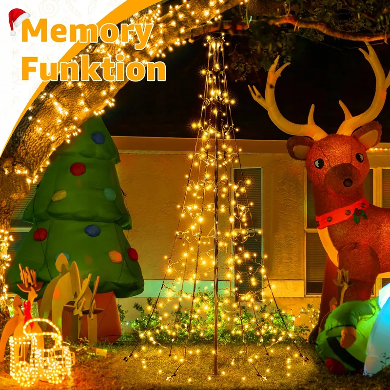 OLLNY Kerstboom Lichtketting 234 LED 18m 8 Modi IP44 Waterdicht — foto 5