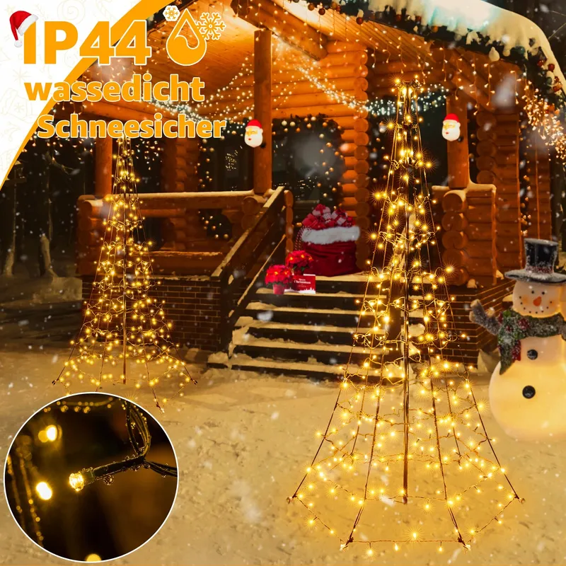 OLLNY Kerstboom Lichtketting 234 LED 18m 8 Modi IP44 Waterdicht — foto 3