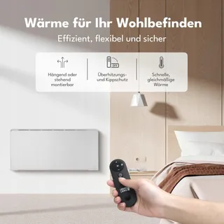 LEBENLANG Energiezuinige Elektrische Verwarming WiFi Afstandsbediening — miniatuur 3
