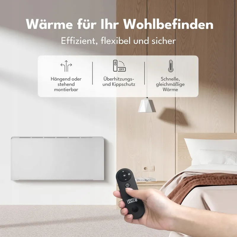 LEBENLANG Energiezuinige Elektrische Verwarming WiFi Afstandsbediening — foto 3