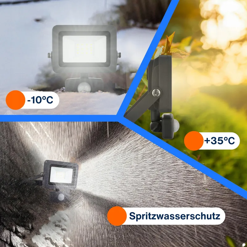 REV FLARE LED Buitenlamp Bewegingssensor 30W 2550lm IP44 Zilver — foto 3