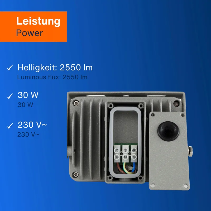 REV FLARE LED Buitenlamp Bewegingssensor 30W 2550lm IP44 Zilver — foto 7