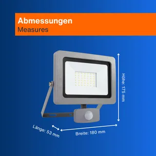 REV FLARE LED Buitenlamp Bewegingssensor 30W 2550lm IP44 Zilver — miniatuur 6